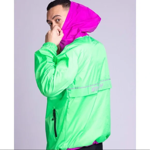 π₯π₯STUSSY - HONEY COMB HOODED WINDBREAKER JACKETπ₯π₯ - Picture 2 of 10